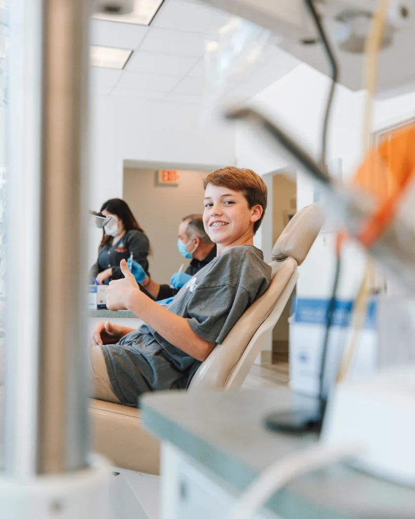 young smiling dental patient